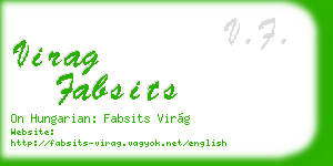 virag fabsits business card